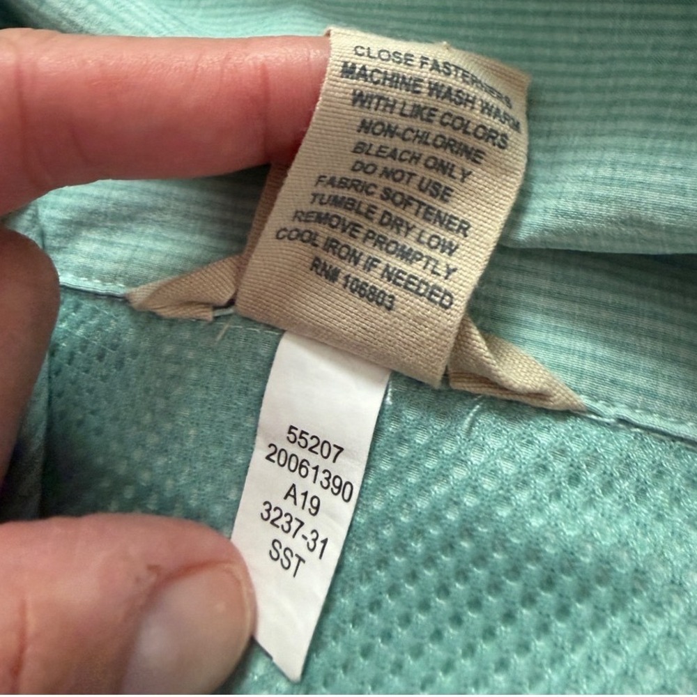 Duluth Trading Co Sol Survivor Sun Protection Shirt Jac Seafoam XS Outdoorsy - Picture 12 of 12